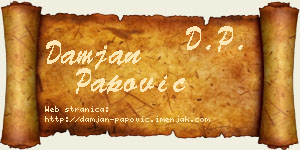 Damjan Papović vizit kartica